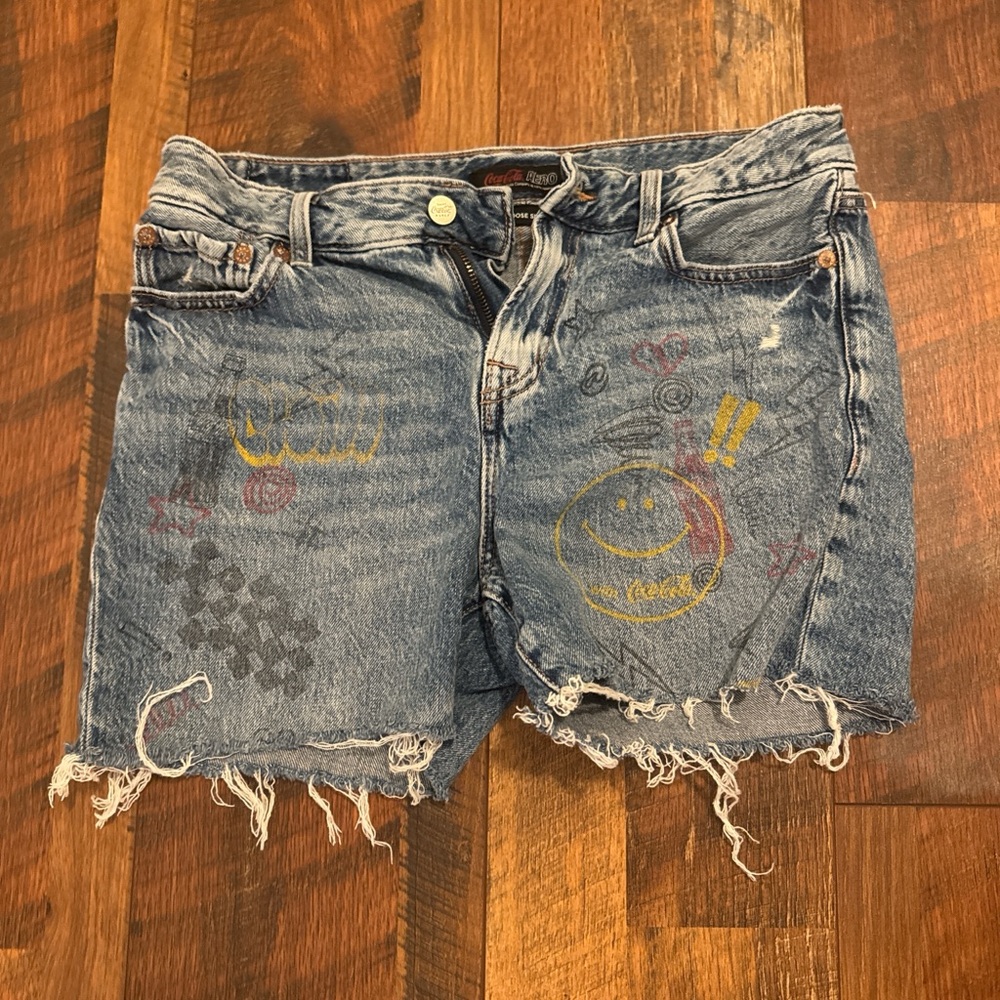 Coca Cola Blue Denim with Red Logo and Silver Button